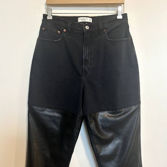 Abercrombie & Fitch Pants Curve Love The '90s Straight Ultra High Rise 10 Short - Picture 2 of 13